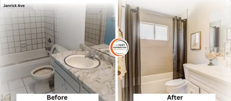 Before and after bathroom renovation - Rosalia S testimonial Sacramento