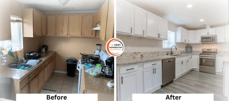 Before and after kitchen renovation - Roop Dhillon testimonial
